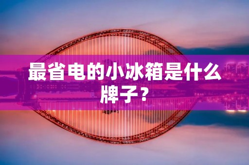 最省电的小冰箱是什么牌子？