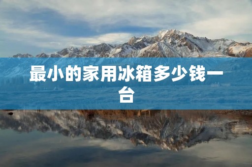 最小的家用冰箱多少钱一台