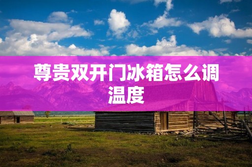 尊贵**门冰箱怎么调温度