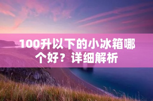 100升以下的小冰箱哪个好？详细解析