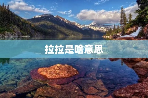 拉拉是啥意思 拉拉是啥意思