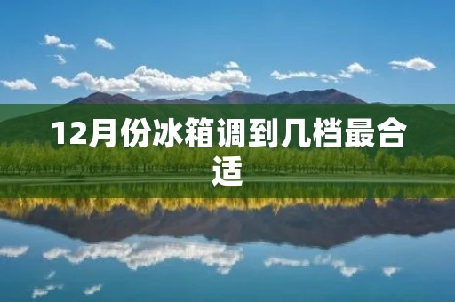 12月份冰箱调到几档最合适:保鲜与节能的平衡之道 12月份冰箱调到几档最合适:保鲜与节能的平衡之道