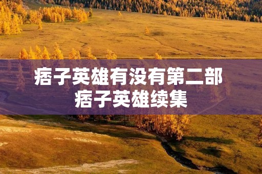 痞子英雄有没有第二部 痞子英雄续集 痞子英雄有没有第二部 痞子英雄续集