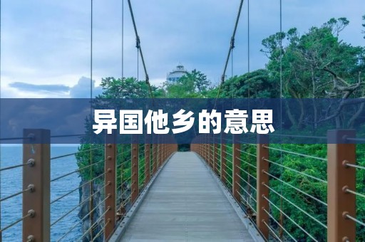 异国他乡的意思