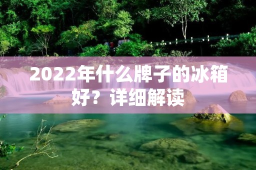 2022年什么牌子的冰箱好?详细解读 2022年什么牌子的冰箱好?详细解读
