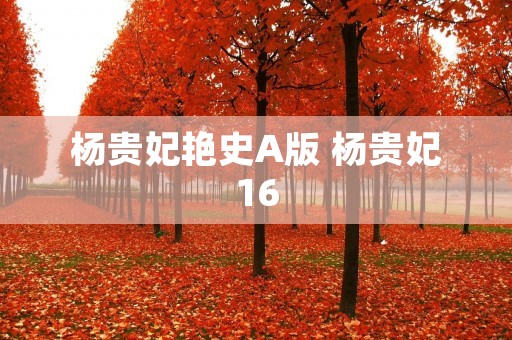 杨贵妃艳史A版 杨贵妃16