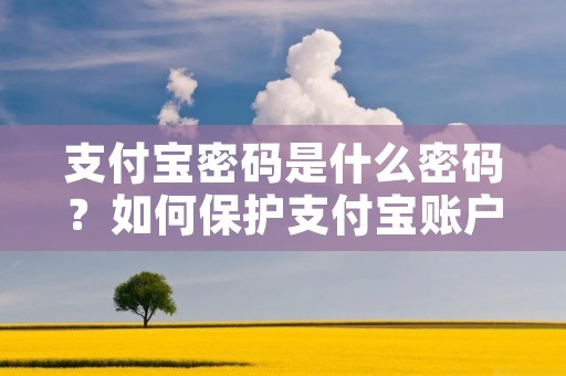 支付宝密码是什么密码？如何保护支付宝账户安全？