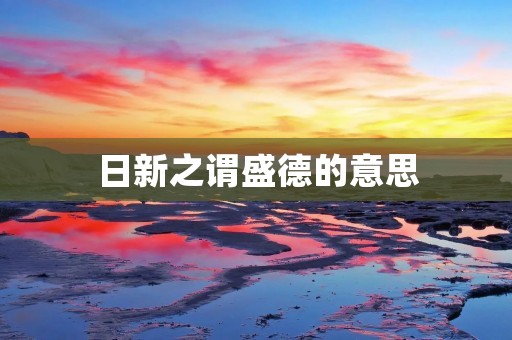 日新之谓盛德的意思 日新之谓盛德的意思
