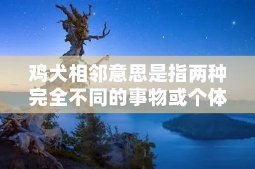 鸡犬相邻意思是指两种完全不同的事物或个体之间非常亲密地相处或相连。这个成语源自中国古代的传说故事，故事中描述了一只鸡和一只狗之间形影不离的关系。