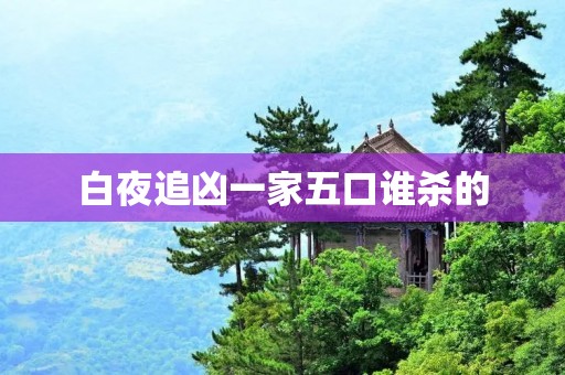 白夜追凶一家五口谁杀的