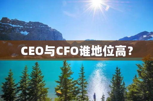 CEO与CFO谁地位高？
