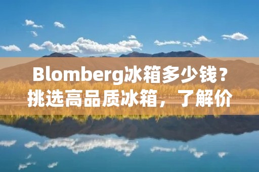 Blomberg冰箱多少钱？挑选高品质冰箱，了解价格才是关键