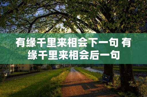 有缘千里来相会下一句 有缘千里来相会后一句