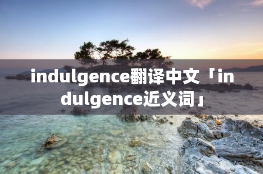 indulgence翻译中文「indulgence近义词」