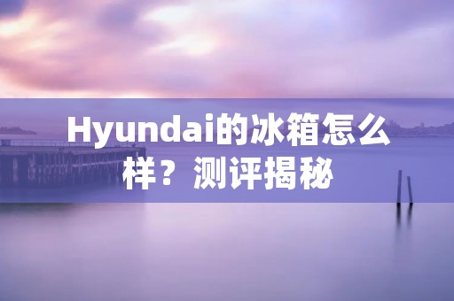 Hyundai的冰箱怎么样?测评揭秘 Hyundai的冰箱怎么样?测评揭秘