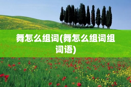 舞怎么组词(舞怎么组词组词语)