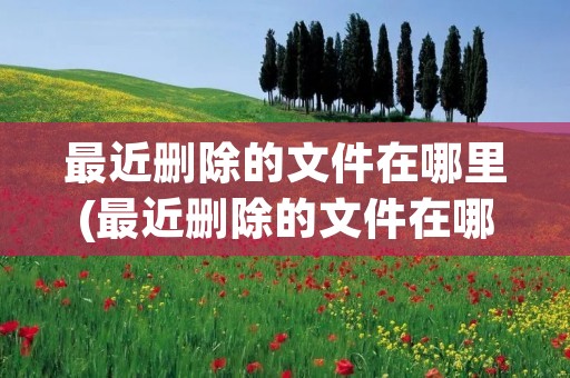 最近删除的文件在哪里(最近删除的文件在哪里找回来) 最近删除的文件在哪里(最近删除的文件在哪里找回来)