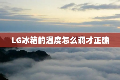LG冰箱的温度怎么调才正确 LG冰箱的温度怎么调才正确