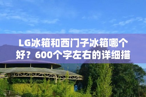 LG冰箱和西门子冰箱哪个好?600个字左右的详细描述 LG冰箱和西门子冰箱哪个好?600个字左右的详细描述