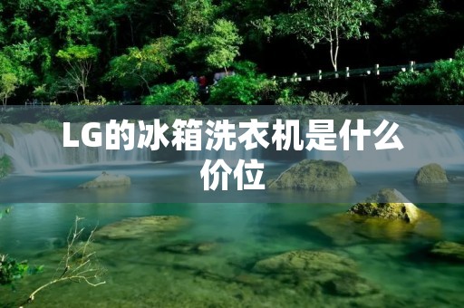 LG的冰箱洗衣机是什么价位