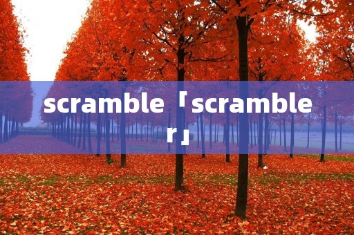 scramble「scrambler」