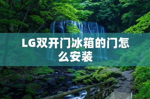 LG**门冰箱的门怎么安装 LG**门冰箱的门怎么安装