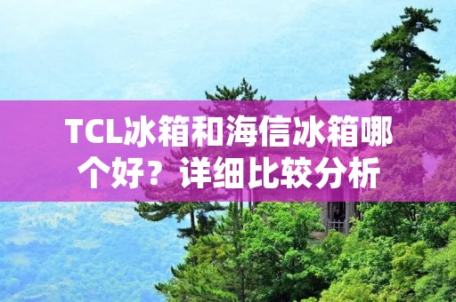 TCL冰箱和海信冰箱哪个好?详细比较分析 TCL冰箱和海信冰箱哪个好?详细比较分析