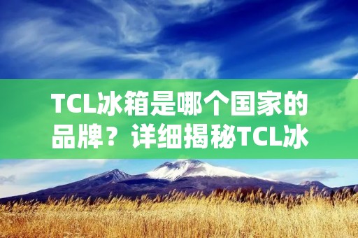 TCL冰箱是哪个国家的品牌?详细揭秘TCL冰箱的品牌背后的故事 TCL冰箱是哪个国家的品牌?详细揭秘TCL冰箱的品牌背后的故事