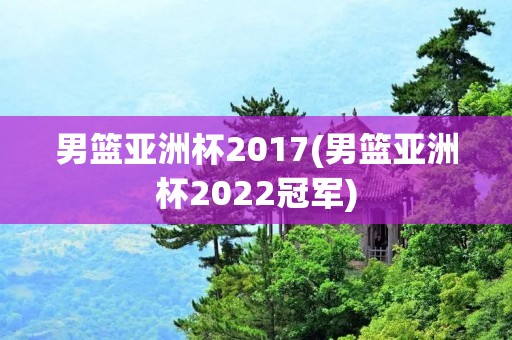 男篮亚洲杯2017(男篮亚洲杯2022冠军)