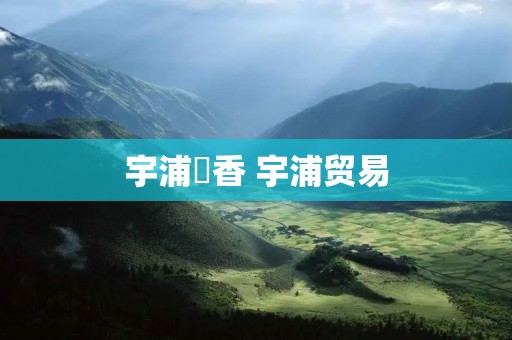 宇浦冴香 宇浦贸易