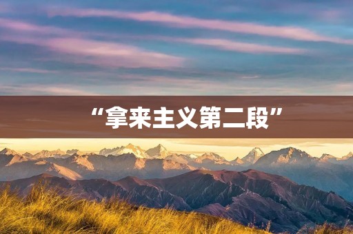 “拿来主义第二段”：探索拿来主义在当代社会的应用