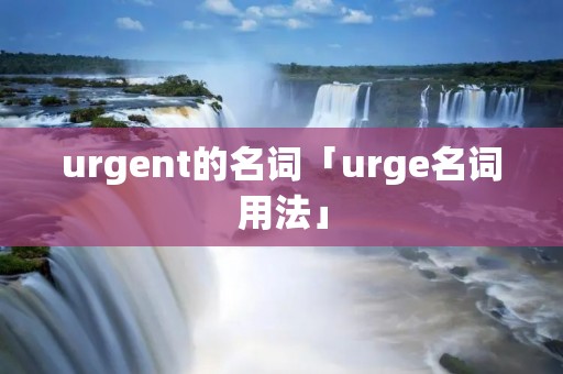 urgent的名词「urge名词用法」