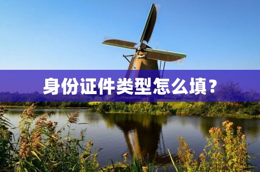 身份证件类型怎么填？