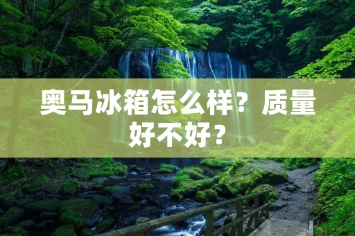 奥马冰箱怎么样？质量好不好？