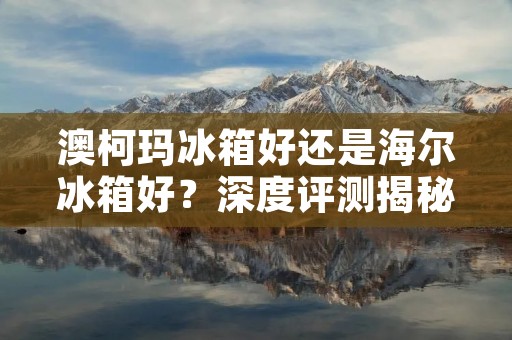 澳柯玛冰箱好还是海尔冰箱好?深度评测揭秘真相 澳柯玛冰箱好还是海尔冰箱好?深度评测揭秘真相