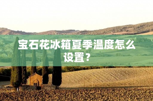 宝石花冰箱夏季温度怎么设置? 宝石花冰箱夏季温度怎么设置?