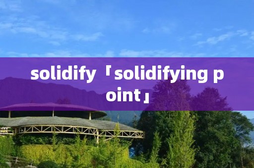 solidify「solidifying point」 solidify「solidifying point」