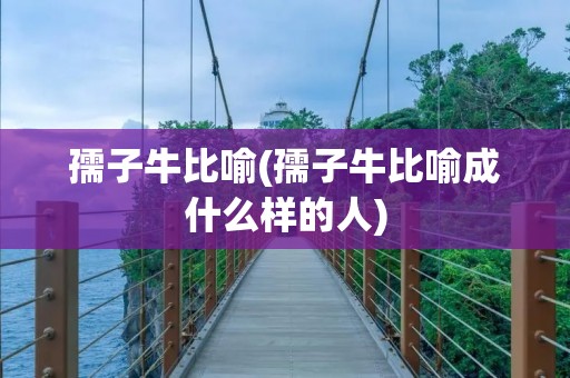 孺子牛比喻(孺子牛比喻成什么样的人)