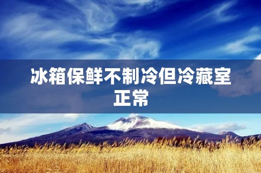 冰箱保鲜不制冷但冷藏室正常:如何解决冰箱制冷问题? 冰箱保鲜不制冷但冷藏室正常:如何解决冰箱制冷问题?