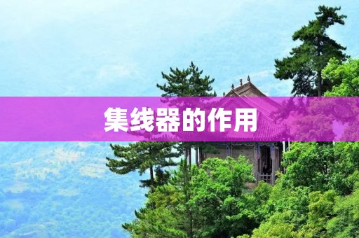 集线器的作用 集线器的作用