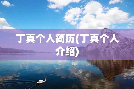 丁真个人简历(丁真个人介绍)
