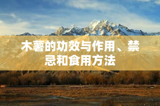 木薯的功效与作用、禁忌和食用方法