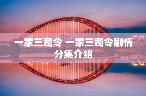 一家三司令 一家三司令剧情分集介绍