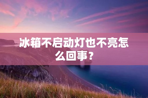 冰箱不启动灯也不亮怎么回事？