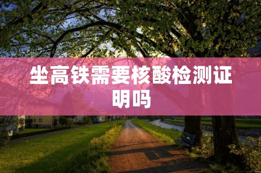 坐高铁需要核酸检测证明吗 坐高铁需要核酸检测证明吗