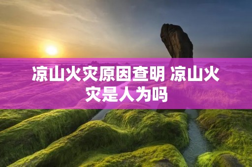 凉山火灾原因查明 凉山火灾是人为吗