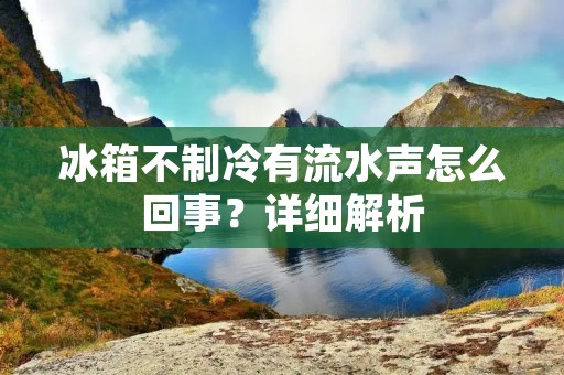 冰箱不制冷有流水声怎么回事?详细解析 冰箱不制冷有流水声怎么回事?详细解析
