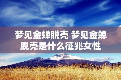 梦见金蝉脱壳 梦见金蝉脱壳是什么征兆女性