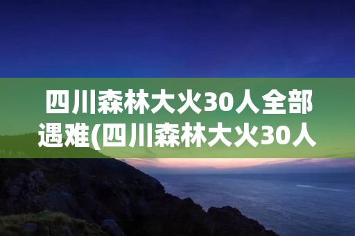 四川森林大火30人全部遇难(四川森林大火30人全部遇难事件)