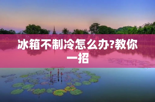 冰箱不制冷怎么办?教你一招 冰箱不制冷怎么办?教你一招
